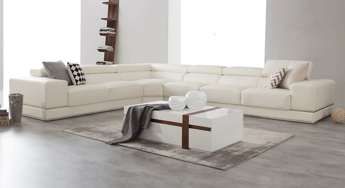 white leather corner sofa