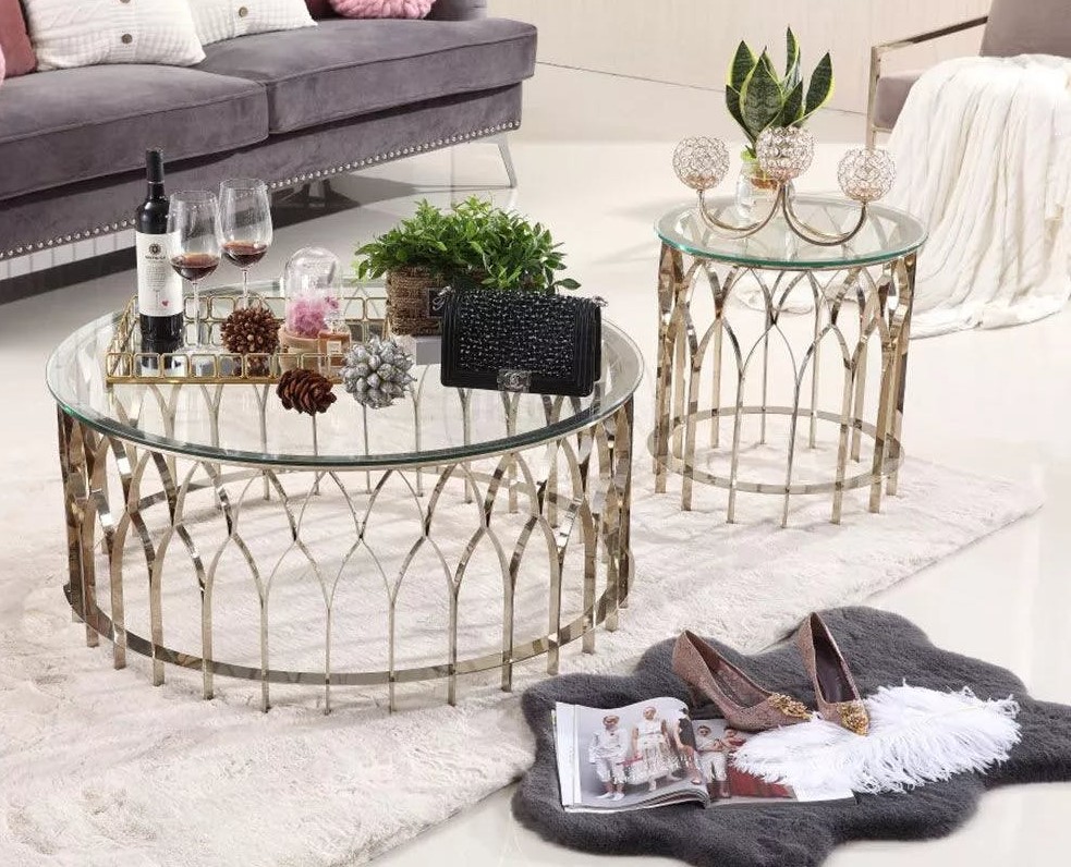 dali gold side table