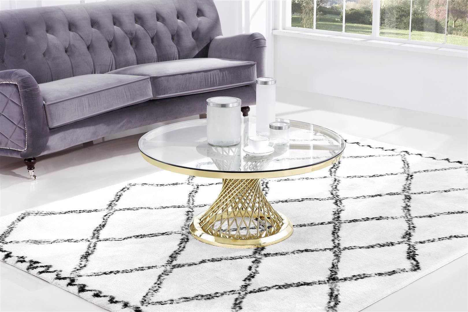 c203g_1_1 gold base coffee table with clear top